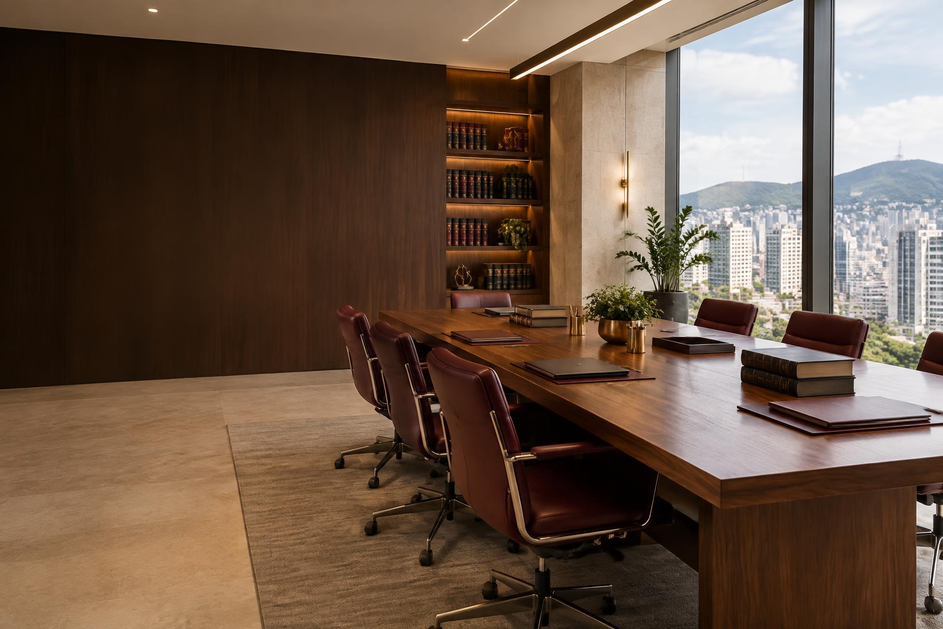 Sala de reunião de um escritório de advocacia